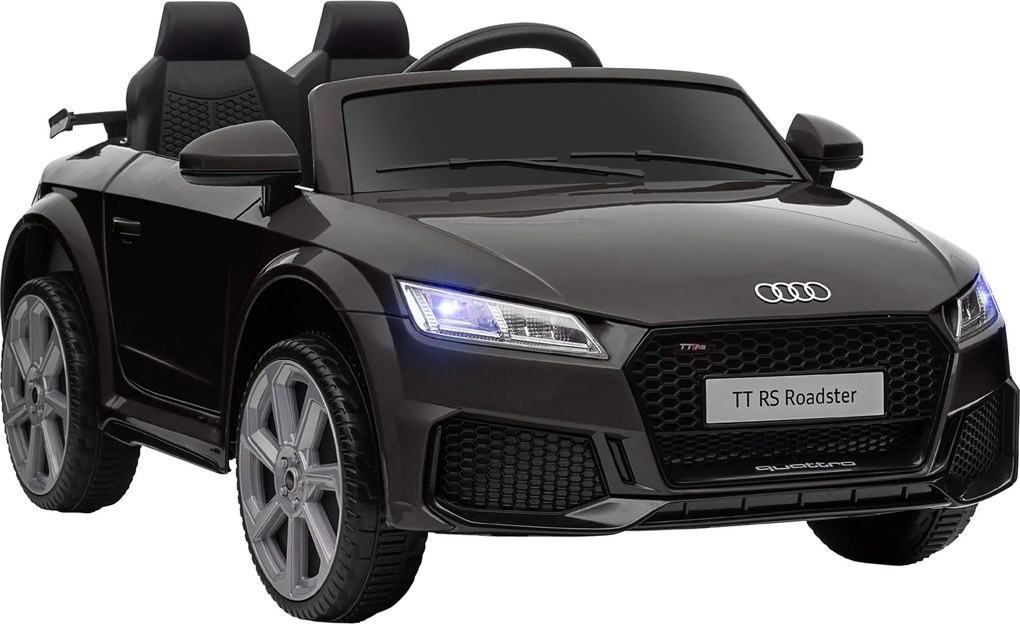 HOMCOM Masina Electrica pentru Copii AUDI TT, Auto Electrica pentru Copii 3-5 Ani cu Telecomanda, USB, Portiere care se deschid si Faruri LED, Negru
