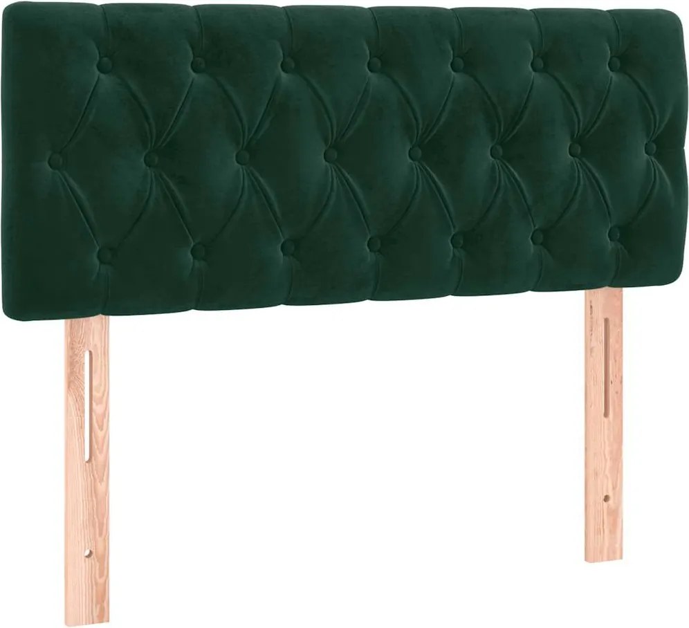 vidaXL Tăblie de pat, verde închis, 90x7x78/88 cm, catifea