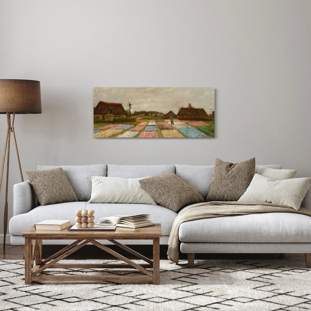 Tablou - Vincent van Gogh, Flower Beds in Holland, reproducere (120x50 cm)