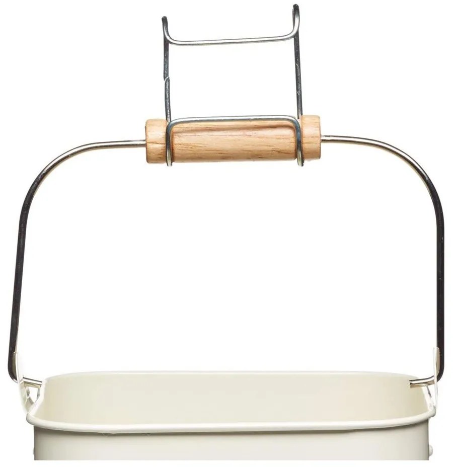 Cutie metalică pentru depozitare cârlige rufe Kitchen Craft Living Nostalgia, crem