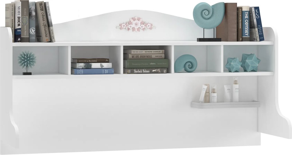 Biblioteca pentru birou din PAL Rustic White 135x62x38 cm