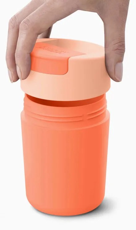 Thermos Joseph Joseph Sipp 81123, Capac etansare, 340 ml, Fara BPA, Coral