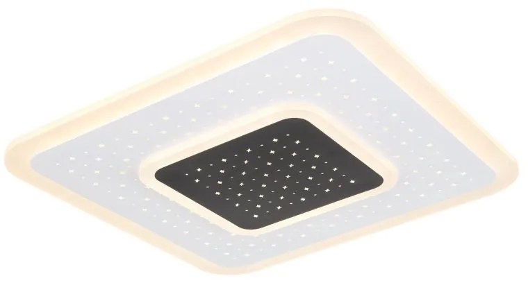 Plafoniera LED cu telecomanda design modern Gisell negru mat 46x46cm