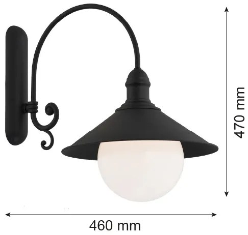 Argon 3286 - Corp de iluminat perete ERBA BIS 1xE27/60W/230V