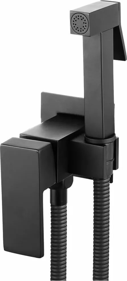 Dus igienic cu baterie negru mat Rea Fenix cu baterie incastrata