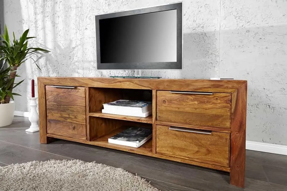 Comoda TV LAGOS 135 cm din lemn de sheesham