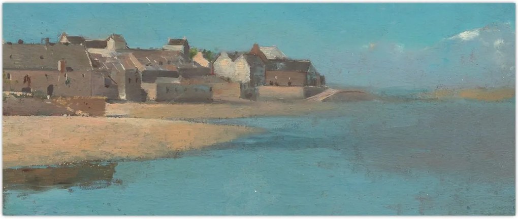 Tablou - Odilon Redon, Village by the Sea in Brittany, reproducere (120x50 cm)