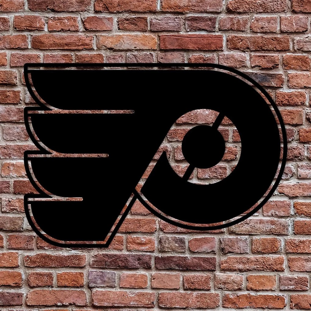 DUBLEZ | Logo din lemn NHL - Philadelphia Flyers