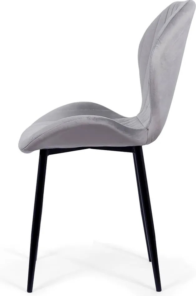 RESIGILAT - Scaune living din catifea BUC 248U gri