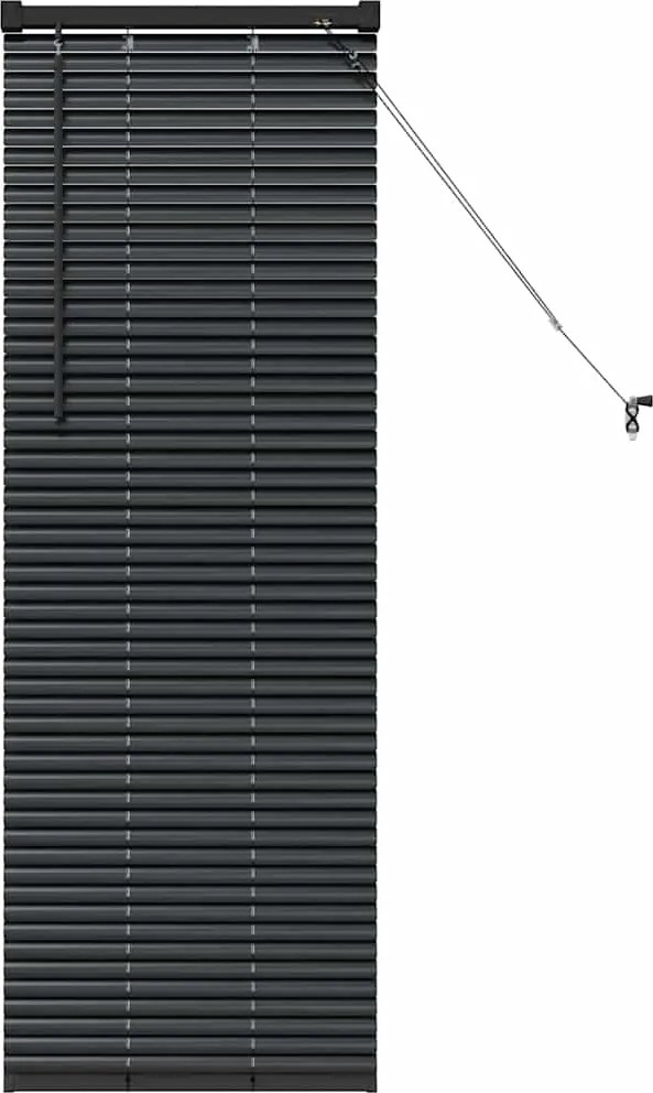 vidaXL Jaluzele venetiene Manual Negru 130 x 45 cm Aluminiu