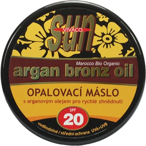 Vivaco Unt de bronzare cu ulei de argan FPS 20, 200 ml