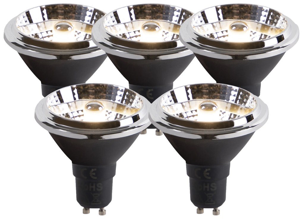 Set de 5 becuri LED GU10 AR70 6W 380lm 3000K