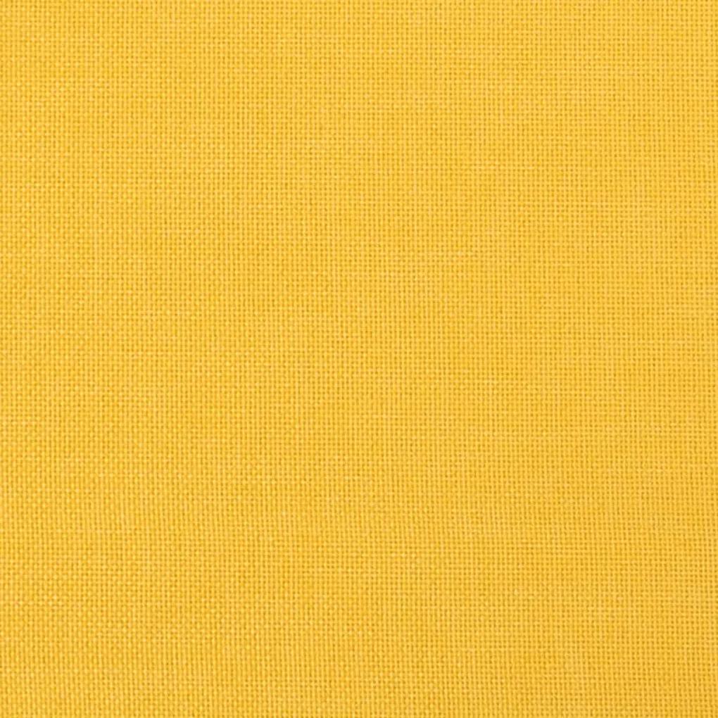 Scaun balansoar cu taburet, galben mustar, textil galben mustar, 1