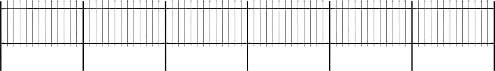 vidaXL Gard de grădină cu vârf tip suliță din oțel 1070x100 cm, negru