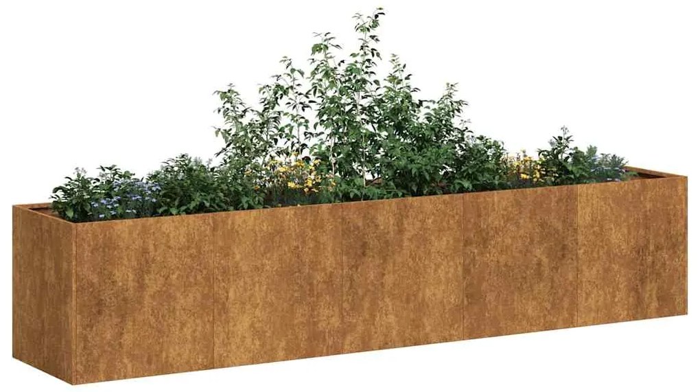 vidaXL Jardinieră Rusty 200x40x40 cm Oțel pentru intemperii