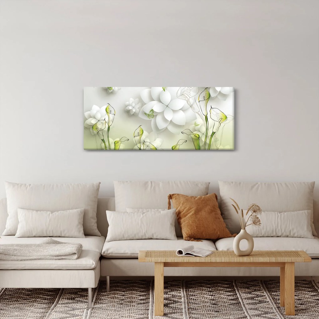 Tablou cu flori (120x50 cm)
