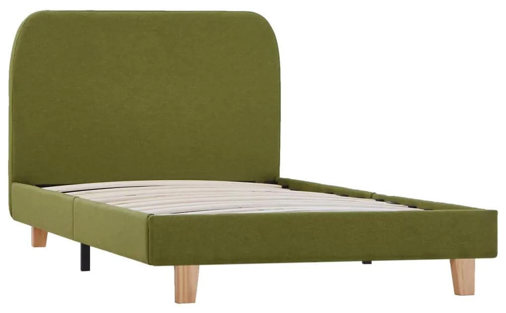 280881 vidaXL Cadru de pat, verde, 90 x 200 cm, material textil