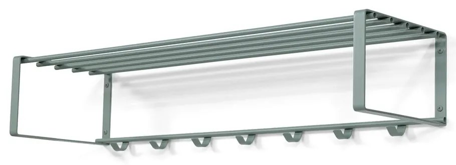 Cuier de perete verde prăfuit cu raft din metal 100 cm Rex – Spinder Design