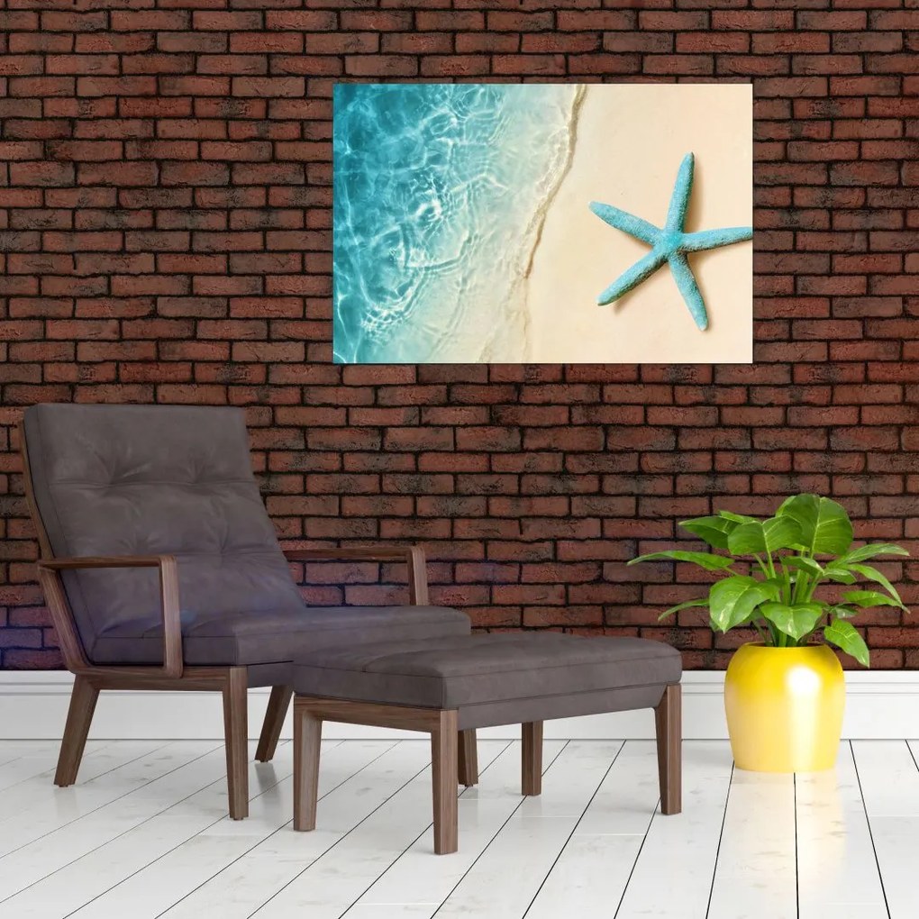 Tablou - Stea de mare pe plajă (90x60 cm)