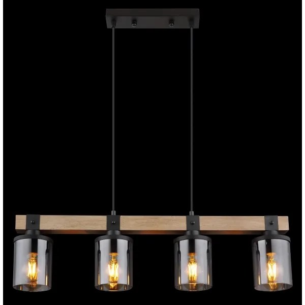 Lustră pe cablu LILA 4xE27/60W/230V Globo 15555-4H