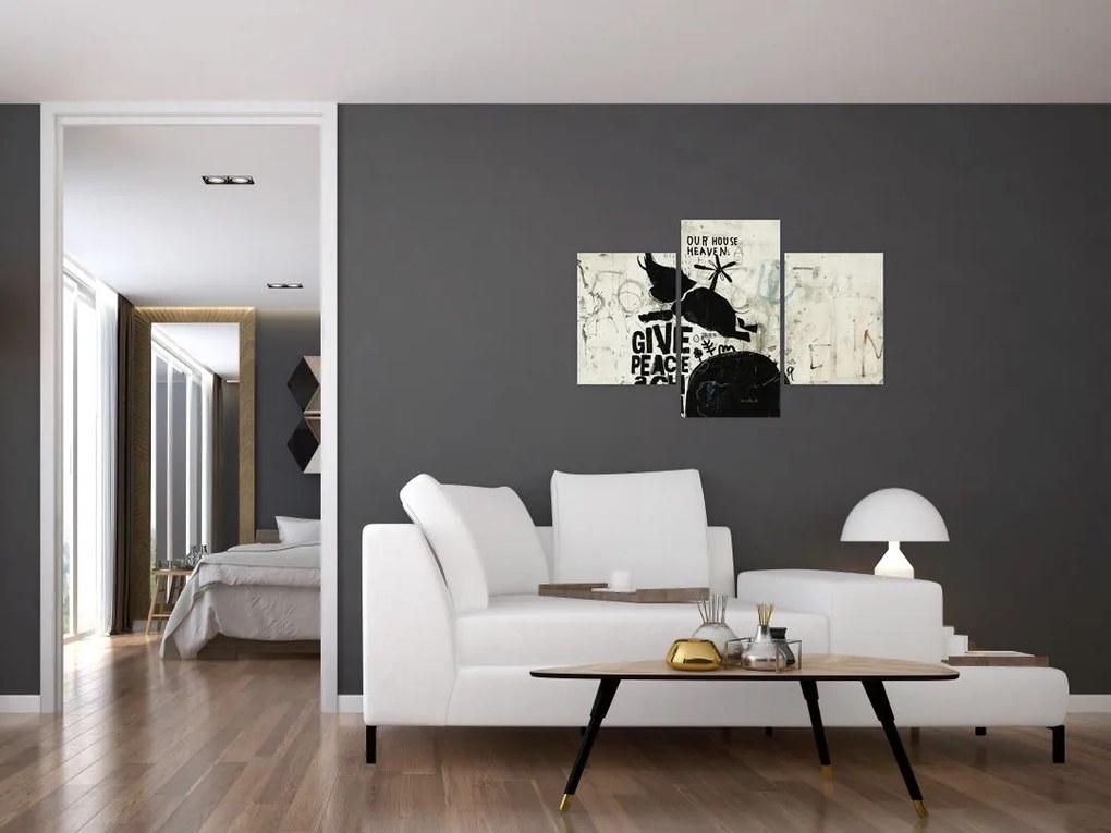 Tablou - Elefant deasupra solului (90x60 cm)