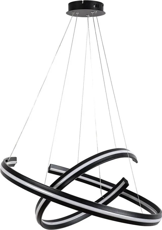 Rabalux 72052 - Lampă suspendată LED reglabilă pe cablu ZADIE 80W/230V 3000-6500K negru + telecomandă