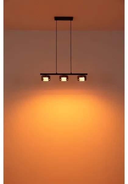 Lustră LED pe cablu Globo 16055-3HS HIGGINS 3xGX53/6W/230V fumuriu/negru