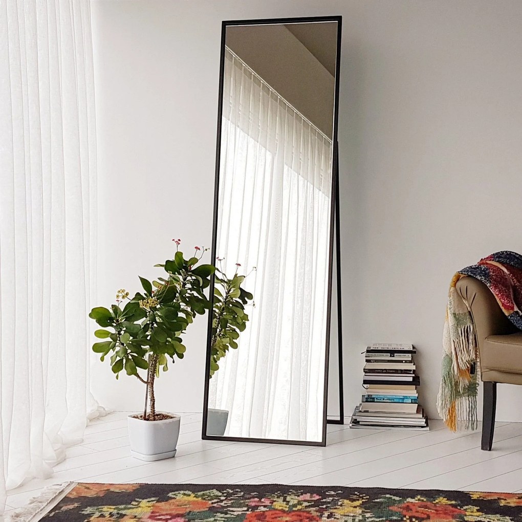 Oglinda COOL ANYA, negru, metal, 50x60x170 cm