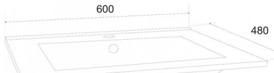 Lavoar ceramic Calpe 60 60x48 cm