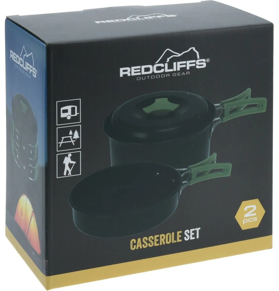 Set de oale din aluminiu Redcliffs din 2 piese cumâner din plastic, verde