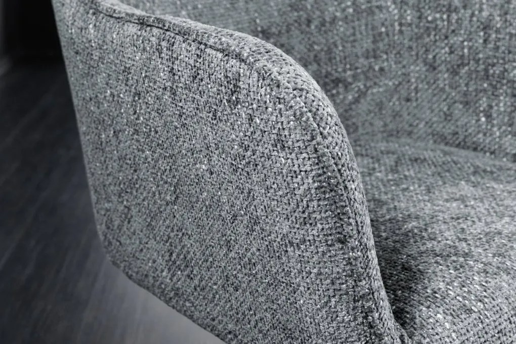 Set de 2 scaune pivotante Verona, gri inchis