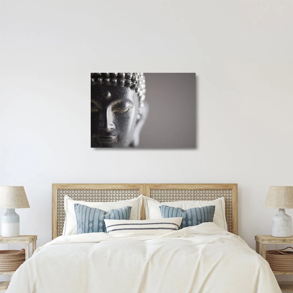 Tablou pe sticlă - Statuia lui Buddha (70x50 cm)