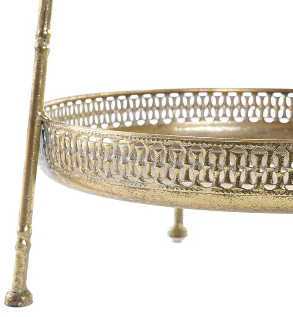 Suport etajat Gilded din metal auriu 31x27x46 cm