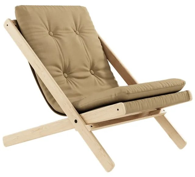 Fotoliu pliabil Karup Design Boogie Raw/Wheat Beige