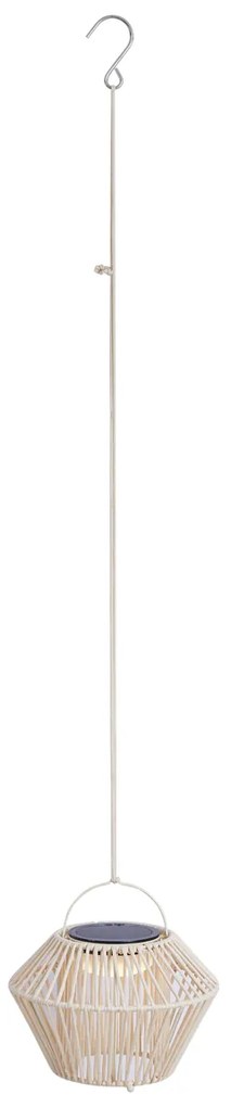 Lampă de masă boemă bej, cu LED, cu 3 trepte de intensitate, IP54, reîncărcabilă solar - Duco