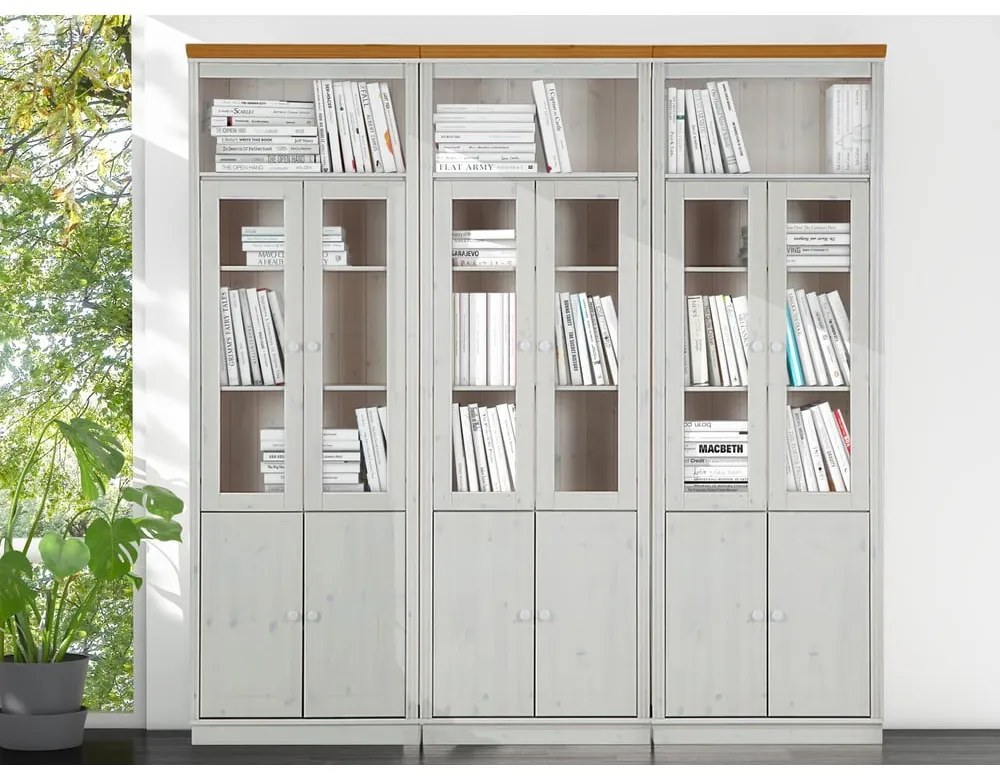 Vitrină albă din lemn de pin 518x223 cm Anita – Støraa