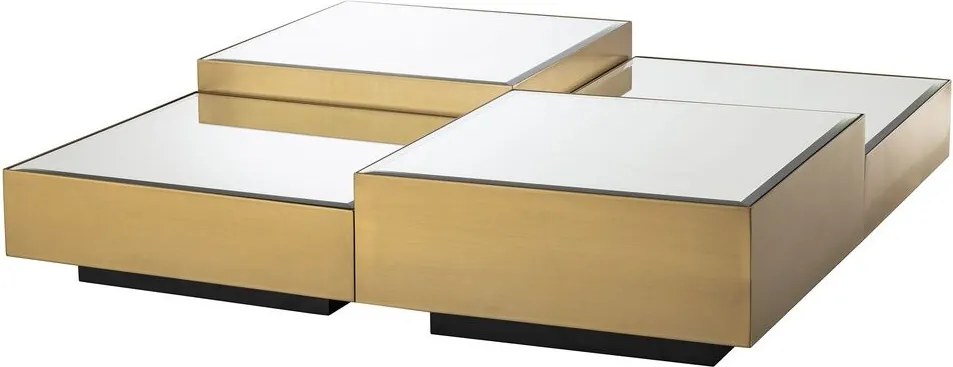 Set de 4 masute de cafea design LUX Esposito, alama periata 114369 HZ