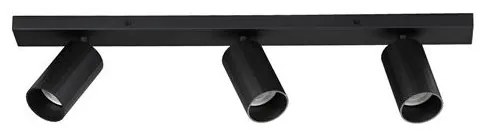 Plafoniera cu 3 spoturi GU10 ZELOS negru