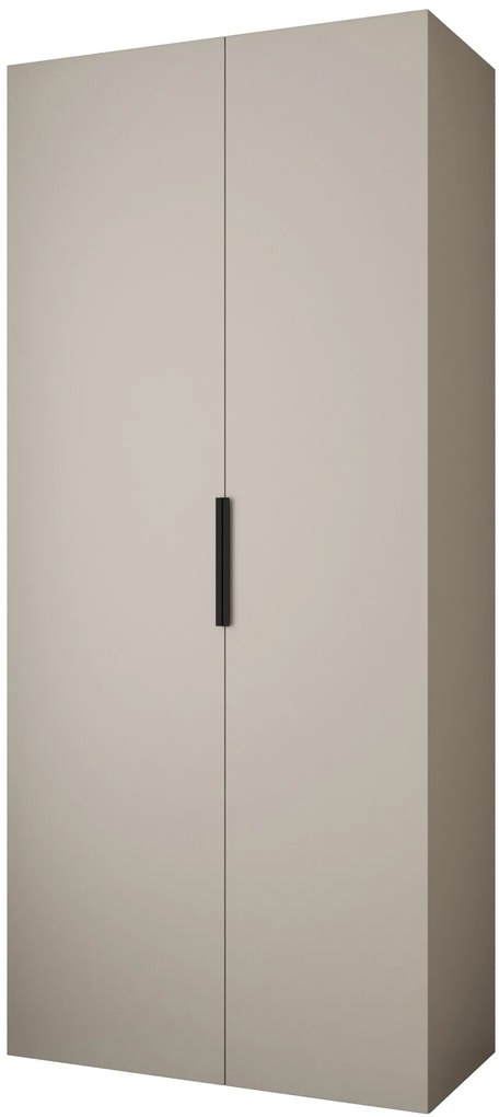 Dulap de haine 110 cm Carmela 40-4 (Cașmir + Negru). 1126639