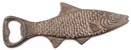 Deschizător de sticle din fontă Pește, 6,5 x 17 cm