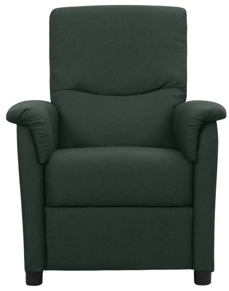 338912 vidaXL Fotoliu de masaj, verde închis, material textil