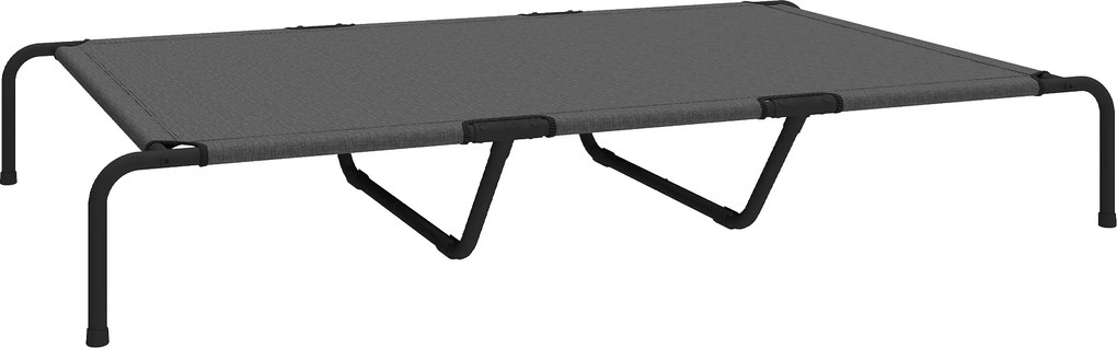 PawHut Pat Ridicat pentru Câini de Talie Mare, Targă Portabilă din Oțel și Plasă Respirabilă, Ușor de Montat, Gri, 152x94x23 cm | Aosom Romania