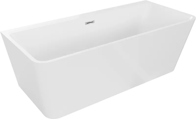 Mexen Volta cadă freestanding de perete 170 x 75 cm, albă, preaplin cromat - 51131707500-01