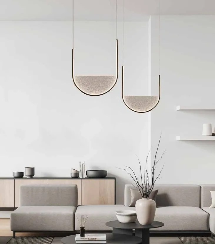 Lustra design modern LED DECO auriu/ sampanie
