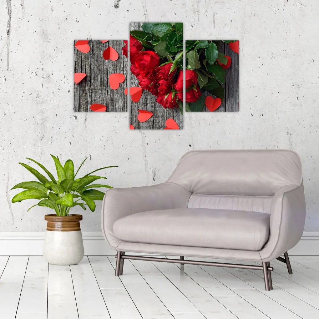 Tablou cu trandafiri (90x60 cm)