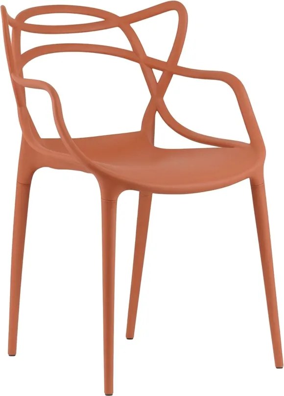 Set 4 scaune din plastic KATO, teracota