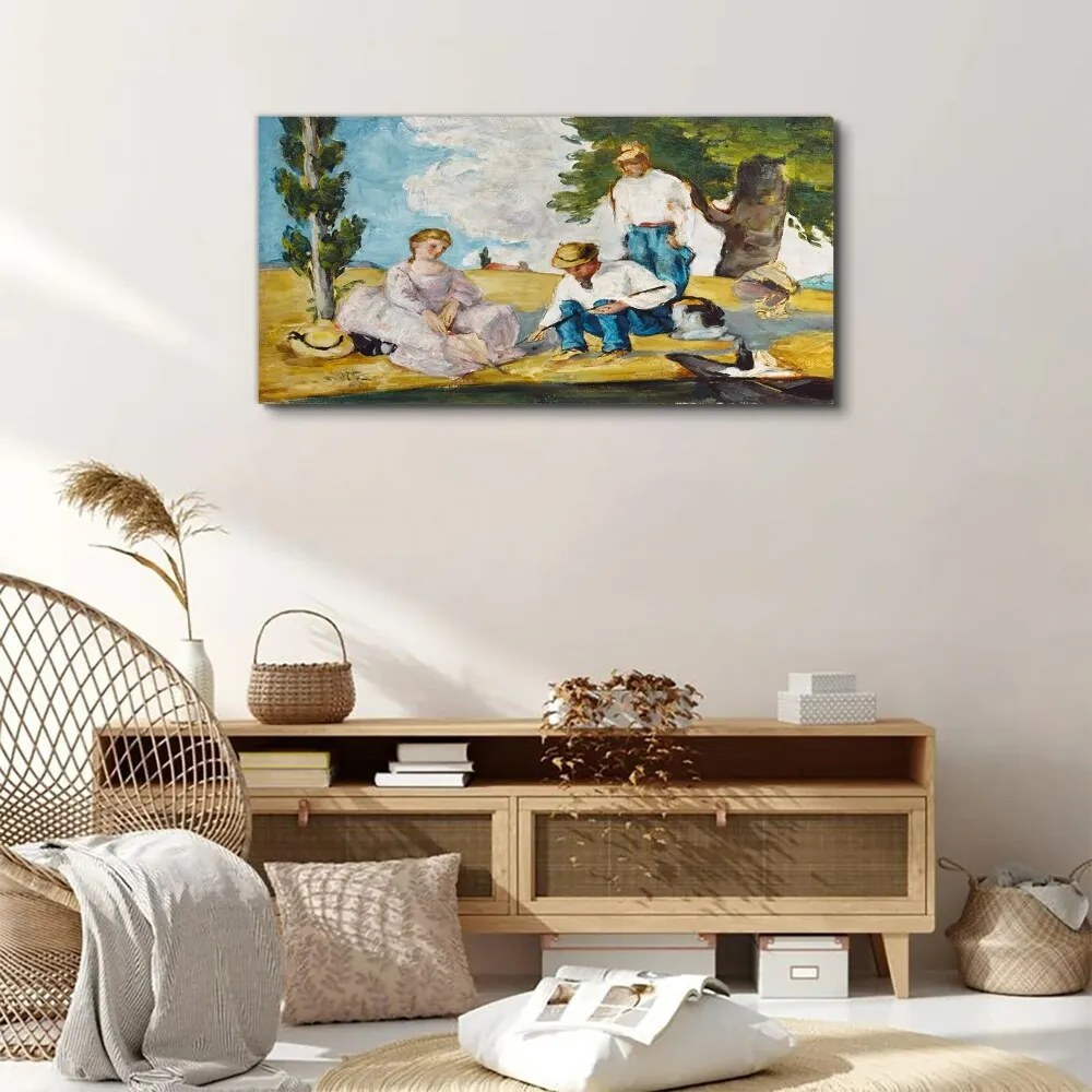 Tablou canvas Personaje din pădure de picnic