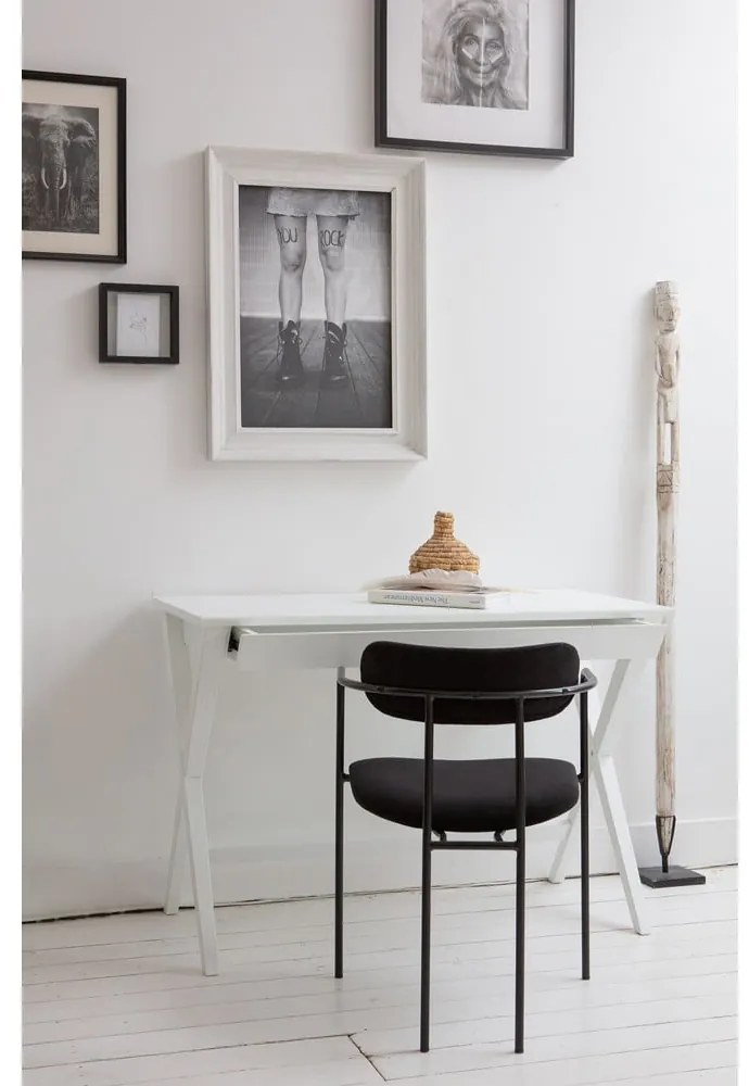 Scaun dining negru din catifea Ivy – WOOOD