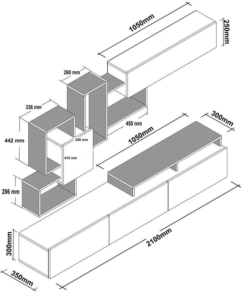 Mobilier living Amoria (Alb) . 1101361
