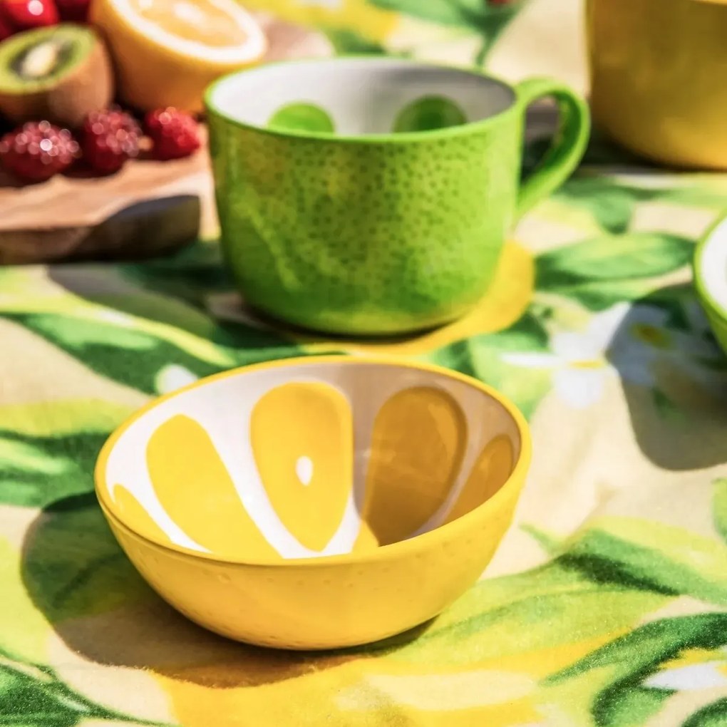Altom Set de boluri ceramice Tropicana lămâie 12,5cm, 2 buc.